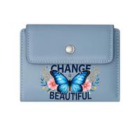GEEADNB Slim Women's Wallet,Slim Minimalist Card Holder,Butterfly,American Flag,America The Beautiful,Thanksgiving Birthday Gift for Women Thoughtful Gift for Father's Day,Teacher's Day