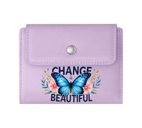 GEEADNB Slim Women's Wallet,Slim Minimalist Card Holder,Butterfly,American Flag,America The Beautiful,Thanksgiving Birthday Gift for Women Thoughtful Gift for Father's Day,Teacher's Day