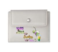 GEEADNB Slim Women's Wallet，Slim Minimalist Card Holder，Missing Piece Missing Spice Heart-Shaped Pizza Thoughtful Gift for Father's Day，Teacher's Day Thanksgiving Birthday Gift for Women