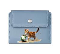 GEEADNB Slim Women's Wallet，Slim Minimalist Card Holder，Orange Tractor Rural Life Black Cat Romantic Gift for Wife/Girlfriend. Wonderful Gift for Mother's Father's Day