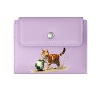 GEEADNB Slim Women's Wallet，Slim Minimalist Card Holder，Orange Tractor Rural Life Black Cat Romantic Gift for Wife/Girlfriend. Wonderful Gift for Mother's Father's Day