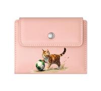 GEEADNB Slim Women's Wallet，Slim Minimalist Card Holder，Orange Tractor Rural Life Black Cat Romantic Gift for Wife/Girlfriend. Wonderful Gift for Mother's Father's Day