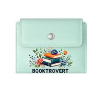 GEEADNB Slim Women's Wallet,Slim Minimalist Card Holder,Stack of Books Hourglass red Roses Thanksgiving Birthday Gift for Women Wonderful Gift for Mother's Father's Day