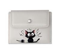 GEEADNB Slim Women's Wallet,Slim Minimalist Card Holder,Whimsical Goldfish Kitten Romantic Gift for Wife/Girlfriend. Thanksgiving Birthday Gift for Women
