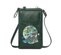 GEEADNB Small Crossbody Bags Personalized Crossbody Wallets Fitness Travel Globe-Trotting Leather Purse for Lover Travel Rfid Safe