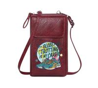 GEEADNB Small Crossbody Bags Personalized Crossbody Wallets Fitness Travel Globe-Trotting Leather Purse for Lover Travel Rfid Safe