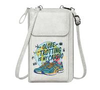 GEEADNB Small Crossbody Bags Personalized Crossbody Wallets Fitness Travel Globe-Trotting Leather Purse for Lover Travel Rfid Safe