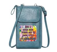 GEEADNB Small Crossbody Bags Personalized Crossbody Wallets vibrant colors parenting humor playful edgy design Adjustable Strap Romantic Gifts for Wife Girlfriend