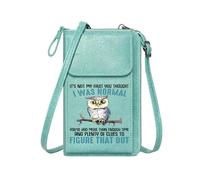 GEEADNB Small Crossbody Bags Phone Bags for Women Contrasting Colors Identity Crisis Cartoon Owl Elegant Gift for Mother's Day