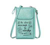 GEEADNB Small Crossbody Bags PU Leather Phone Purse stylized cursive celestial worship vintage elegance Season Gifts Large Capacity Purse Gift