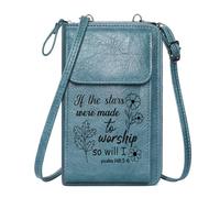 GEEADNB Small Crossbody Bags PU Leather Phone Purse stylized cursive celestial worship vintage elegance Season Gifts Large Capacity Purse Gift