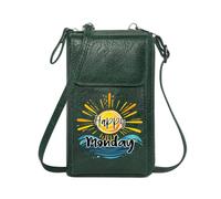 GEEADNB Small Crossbody Bags Small Shoulder Bag Dynamic waves Stylized sun Happy Monday Suitable for Daily Gifting Travel Rfid Safe