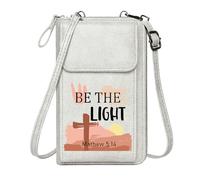 GEEADNB Small Crossbody Bags Small Shoulder Bag Matthew 5:14 Christian Fish Peace Sign Season Gifts Perfect for Teacher's Day