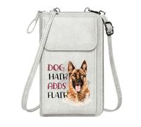 GEEADNB Small Crossbody Bags Small Shoulder Bag Stylized Illustration German Shepherd Decorative Font for Valentine's Day Birthday Gifts