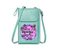 GEEADNB Small Crossbody Bags Zip Around Credit Card Bags Mysticism Nature Magic Large Capacity Purse Gift Perfect for Outfits