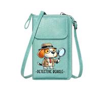 GEEADNB Small Shoulder Bag Bags with Card Slots detective dog whimsical style magnifying glass Holiday Customized Gift Classic Outfit