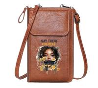 GEEADNB Small Shoulder Bag Personalized Crossbody Wallets Floral Obscuration SAY THEIR NAMES Surreal Remembrance Travel Rfid Safe for Everyday Use or Gift Idea