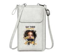GEEADNB Small Shoulder Bag Personalized Crossbody Wallets Floral Obscuration SAY THEIR NAMES Surreal Remembrance Travel Rfid Safe for Everyday Use or Gift Idea