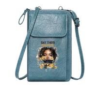 GEEADNB Small Shoulder Bag Personalized Crossbody Wallets Floral Obscuration SAY THEIR NAMES Surreal Remembrance Travel Rfid Safe for Everyday Use or Gift Idea