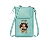 GEEADNB Small Shoulder Bag Personalized Crossbody Wallets Floral Obscuration SAY THEIR NAMES Surreal Remembrance Travel Rfid Safe for Everyday Use or Gift Idea