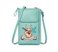 GEEADNB Small Shoulder Bag PU Leather Phone Purse Hairstylist Tools Hair Hustler Tattoo Art Style Romantic Gifts for Wife Girlfriend