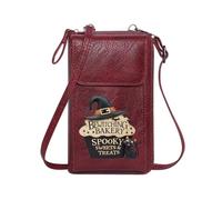 GEEADNB Small Shoulder Bag Womens Travel Bags Cemetery Witch Skeleton Halloween Pumpkin Ghost Bat Haunted Perfect for Printed Present Elegant Gift for Mother's Day
