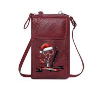 GEEADNB Women ID Credit Card Case Bags with Card Slots Hairstyling Tools Hair Hustler Banner Christmas Decorations Holiday Customized Gift Perfect for Printed Present