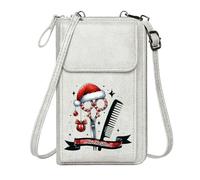 GEEADNB Women ID Credit Card Case Bags with Card Slots Hairstyling Tools Hair Hustler Banner Christmas Decorations Holiday Customized Gift Perfect for Printed Present