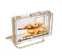 GEEADNB Women ID Credit Card Case Cell Phone Wallet Purses Golden Moments Golden Retriever Puppy Stick PU Leather Phone Bags