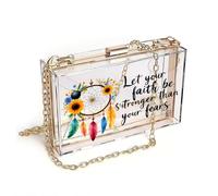 GEEADNB Women ID Credit Card Case Crossbody Bags for Women Dreamcatcher, Vibrant Colors, Inspirational Quote, Suitable for Daily Gifting PU Leather Phone Bags