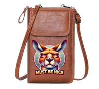 GEEADNB Women ID Credit Card Case Ladies Cell Phone Purse Vibrant circular gradient Kangaroo illustration Colorful graphic design Holiday Customized Gift Classic Outfit