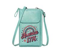 GEEADNB Women ID Credit Card Case Phone Bags for Women America 1776 Patriotic aesthetic Vintage design Cute Stylish Elegant Accessory Classic Outfit