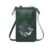 GEEADNB Women Leather Crossbody PU Leather Phone Purse Dandelion Seeds Butterflies Just Breathe Leather Purse for Lover Adjustable Strap