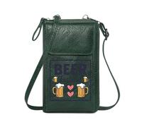 GEEADNB Women Leather Crossbody Purse Crossbody Bags for Women Red Hearts Beer Mugs Beer Festival Perfect for Teacher's Day Large Capacity Purse Gift