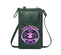 GEEADNB Women Leather Crossbody Purse Ladies Cell Phone Purse Occult Pentagram Purple Goat HAIL SATAN Perfect for Outfits Elegant Gift for Mother's Day