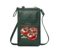GEEADNB Women Leather Crossbody Purse PU Leather Phone Purse HOMEGROWN TOMATOES VINE-RIPENED for Valentine's Day Birthday Gifts