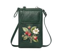 GEEADNB Women Leather Crossbody Purse PU Leather Phone Purse Strawberry Botanical Illustration Plant Anatomy Classic Outfit Perfect for Outfits