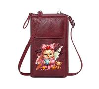 GEEADNB Women Leather Crossbody Purse Women's Clutch Purse Cartoonish Style Whimsical Owl Vibrant Watercolor Elegant Gift for Mother's Day Perfect for Outfits