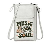 GEEADNB Women’s RFID Clutch Purse Credit Card Slots Artistic Design Music and Soul Acoustic Guitar Leather Purse for Lover