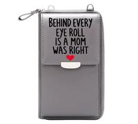 GEEADNB Women’s RFID Clutch Purse Crossbody Bags for Women Mom's Wisdom Humorous Sentiment Motherhood Love Travel Rfid Safe Perfect for Outfits