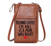 GEEADNB Women’s RFID Clutch Purse Crossbody Bags for Women Mom's Wisdom Humorous Sentiment Motherhood Love Travel Rfid Safe Perfect for Outfits