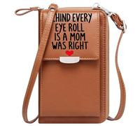 GEEADNB Women’s RFID Clutch Purse Crossbody Bags for Women Mom's Wisdom Humorous Sentiment Motherhood Love Travel Rfid Safe Perfect for Outfits