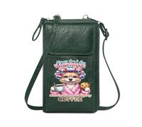 GEEADNB Women’s RFID Clutch Purse Customized Phone Bags Happiness Coffee Dog Perfect for Teacher's Day