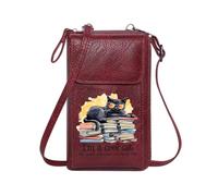 GEEADNB Women’s RFID Clutch Purse Small Shoulder Bag black cat sunglasses academic success Long Large Capacity Purse for Gift