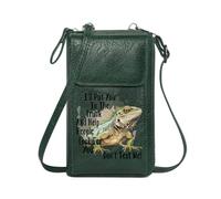 GEEADNB Women’s RFID Clutch Purse Small Shoulder Bag Iguana Juxtaposition Textual Elements Perfect for Teacher's Day Travel Rfid Safe
