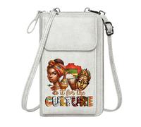 GEEADNB Women’s RFID Clutch Purse Women ID Credit Card Case African Culture Vibrant Patterns Cultural Symbols Printed Gift Adjustable Strap