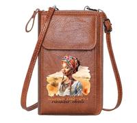 GEEADNB Women’s RFID Clutch Purse Women ID Credit Card Case African woman Traditional attire Black History for Everyday Use or Gift Idea Printed Gift