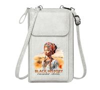 GEEADNB Women’s RFID Clutch Purse Women ID Credit Card Case African woman Traditional attire Black History for Everyday Use or Gift Idea Printed Gift