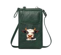 GEEADNB Women’s RFID Clutch Purse Women Leather Crossbody Purse Cartoon cow Bullshit text Humorous sarcasm Adjustable Strap Perfect for Teacher's Day