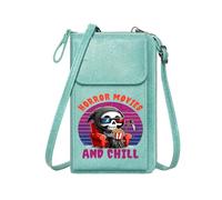 GEEADNB Women’s RFID Clutch Purse Women Leather Crossbody Purse Horror Movies Grim Reaper Pop Culture Parody Suitable for Daily Gifting Holiday Customized Gift